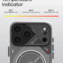 Aulumu A17 iPhone 17 Pro Max Magnetic Thermal Case | CoolHyper | with Camera Control | IMD Technology | Compatible with Magsafe | Touch Translucent Gray