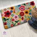 LUA VIKA Coir Door mats Outdoor - Botanic - Welcome mats for Front Door - Coir Doormat Outdoor Entrance - 16''x27.5''