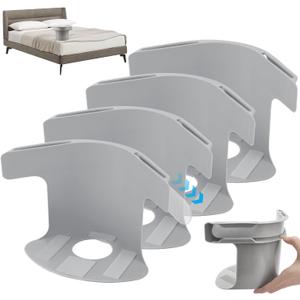 Lock Sheet Holders,Bed Sheet Lock Clips, Sheet Holders Keep Sheets Firm & Tight, Heavy Duty Bed Sheet Holder Corner Fitted Sheet Straps Fit All Mattress Size (Gray 4PCS) (4, Grey)