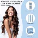 Heatless Curls Overnight Set - Jumbo Overnight Hair Curlers to Sleep In, Soft Velvet Hair Rollers for Women, No Damage Curls Styling Tools (8pcs Blue