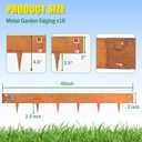 33ft. Metal Lawn Edging 10 Pack 4.5 inch, Rusted, Decorate Garden and Fence