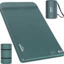 EUHAMS Camping Sleeping Pad Ultra-Thick Self-Inflating Memory Foam Mattress with Pillow, Double Camping Pad with Foot Pump, Portable 4-Season Sleeping Mat for Car, Tent & Travel, Full Size