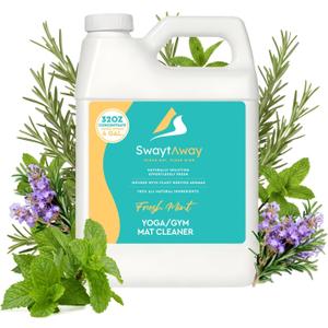 SwaytAway Fitness Mat Cleaner Concentrate Fresh Mint, 32oz Makes 4 Gallons