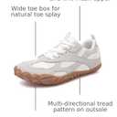 UBFEN Womens Barefoot Shoes Minimalist Zero Drop Wide Toe Box Sneakers | Laces Up, Lightweight, Breathable, Comfortable, Suitable for Walking, Tennis, Light Hiking, Trail Running, Casual, Daily Wear, 6
