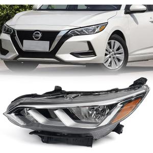 Huray Halogen Headlight Assembly Fit for Nissan Sentra S/SV 2020 2021 2022 LH Headlamp w/o LED OE Style Replacement for NI2502276 Left Driver Side