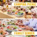 Divided Serving Tray with Lid Rotating Veggie Tray Charcuterie Tray for Dinner Party, Portable Snack Spinner for Picnic, Travel, Leakproof Serving Platter (10.5")