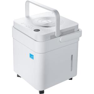 Midea Cube 50 Pint Dehumidifier for Basement and Rooms at Home for up to 4,500 Sq. Ft., Built-in Pump, Drain Hose Included, Smart Control, Compatible with Alexa (White)