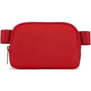 Fanny Pack Cross Body Bag Small Crossbody Bags for Women Men Trendy Nylon Waterproof Mini Purse Travel Running Belt Bag Lulu Dupes Bum Hip Chest Waist Pack Side Bag Must Have Red