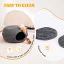 Guinea Pig Hideout 2 Pack, Double Function Guinea Pig Bed with 3 Soft Cushions, Small Animal Cage Accessories for Guinea Pigs, Hamsters, Hedgehogs, and Ferrets (Dark Grey & Dark Grey)