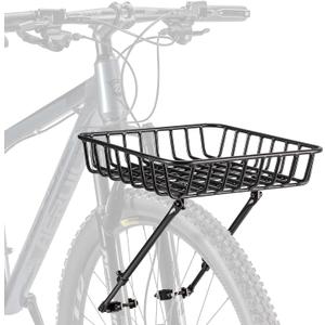 CXWXC Bike Basket Rack - Large Front Bicycle Basket with Struts - Front Mount Aluminium Bike Basket Large Capacity