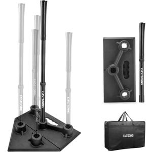 Heavy Duty Baseball and Softball Portable Travel Batting Tee.Adjustable 5-Position Baseball and Softball Batting Tee.Hitting Tee for Any Age Player Baseball