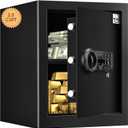 Tenamic Fireproof Waterproof Home Safe 2.0 Cuft - Keypad Large Lock Box Cabinet, Solid Alloy Steel for Office, Hotel - Black