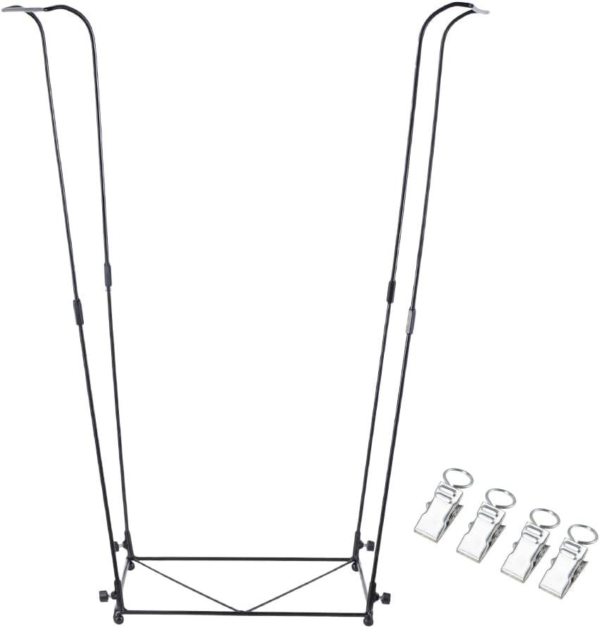 Trash Bag Holder, Metal Garbage Bag Holder, 30-45 Gallon Portable Trash Bag Holder Stand, Multi-use Leaf Bag Holder for Yard, Camping, Party, Wedding (BlackA-1PC)