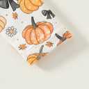 Halloween/Thanksgiving Little Girl Dress Pumpkin Long Sleeve Dresses Fall Outfits 2-9T (White)