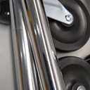 Whitmor Adjustable Clothes Rack Heavy Duty Clothing Rack Collapsible Rolling Clothes Organizer with Sturdy Wheels, Easy to Assemble, Black and Chrome (51 x 22 x 71 inch)