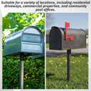 Steel Mailbox Bracket for 2-3/8" Round Post Mailbox Post Mount Bracket Plate for Mounting Board Mailboxes Heavy Duty Mounting Hardware for Outdoor Secure Home Improvement Accessory