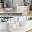 Paper Towel Dispenser Countertop, White Washed Wood Bathroom Paper Towel Holder, Napkin Holder for Kitchen, Countertop Multifold C-Fold, Z-Fold, Trifold Paper Hand Towel Dispenser for Toilet