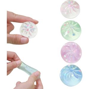 Xinbalove Mini Dumpling Squishy, Sensory Stress Squishy Dumpling Hand Toys, Soft Dumplings Squeeze Dough Ball for Stress Relief, Calming Adults Fidget Toys 4 Pack