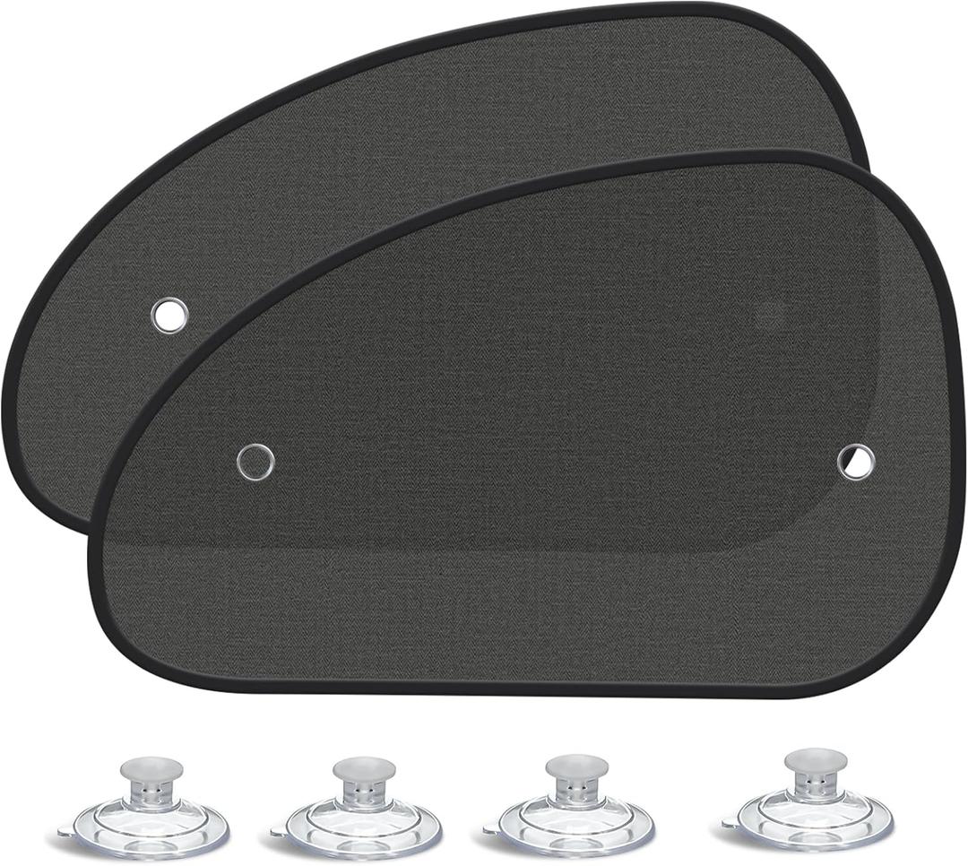 DETAILSAVER 2026 New Upgrade Car Window Shades for Side Window 25"X15"(2 Pack), Car Window Shade for Baby Suction Cup, Sun Shade Side Window Can Blocks 99.98% UVR