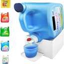 TidyFriend No-Spill Liquid Laundry Detergent Dispenser Holder, Laundry Soap Dispenser Holder with Drip Tray for Laundry Room Organization, Angled Downward Slope for Easy Pouring (No Strap, Ivory)