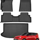 Auxko All Weather Floor Mats Cargo Mat Fit for Kia Soul 2025 2024 2023 2022 2021 2020(Only for Upper Deck,Without Subwoofer) Soul Accessories Black