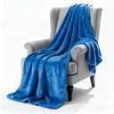SNZ Luxury Flannel Throw Blanket for Couch 40x60 Inches - Ultra Soft Fleece Blankets & Throws for Bed, Camping, Office - All Season Cozy Plush Blanket for Adults, Men, Kids (Blue)