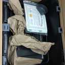 SportPet Airline Compliant MEDIUM 24.25" Travel Dog Kennel-Durable Plastic Airline Pet Carrier w/ Removable Wheels & Food Bowls, Collapsible Indoor/Outdoor Dog Kennel, Dogs up to 23"L & 15"H-Dark Gray