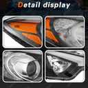 TODO Headlight w/Bulbs Compatible with 2014 2015 2016 Forte Forte5, Passenger/Right Side, NOT Fits LED DRL Models