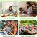 6 Pcs 180 Sheet Weekly Meal Planner and Grocery List with Magnet 8.5''x11'' Christmas Gift Spring Magnetic Meal Planner Wall Mountable Menu Pad for Christmas 2026 New Year Daily Weekly Gift