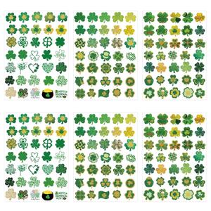 210Pcs St Patricks Day Tattoos Adult Shamrock Face Stickers 105 Unique Styles of St Patricks Day Temporary Tattoos for Body Women Irish Accessories for Party Decor(clover210)
