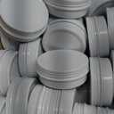 Patelai 2 oz 120 Pcs Metal Round Tins Aluminum Tin Cans Salve Tins Containers with Screw Lid 20 Sheets Stickers for Christmas Salve Spice Candies Balms Candles(White)