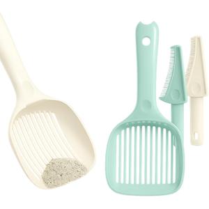 2 Pack Cat Litter Scoop & Deshedding Brush Set  Includes 2 Cat Litter Scoops + 2 Deshedding Brushes for Litter Box Cleaning & Cat Hair Care