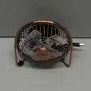xasla 4 Inch Small USB Desk Fan, Mini Quiet Fan with Metal Construction & Strong Airflow & 360Adjustable Tilt Angle, Personal Cooling Fan for Desktop Office (Bronze)