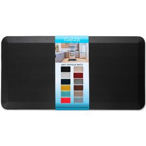 ComfiLife Anti Fatigue Floor Mat 3/4 Inch Thick Kitchen Mats for Floor, Standing Desk Mat, Kitchen Rug Comfort at Home, Office Durable Stain Resistant Non-Slip Bottom (20" x 39", Black)