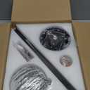 Carrefour Ceiling Fans with Lights 52 Inch Remote and App Control, Low Profile Flush Mount Modern Ceiling Fan with RGB Light, 6 Speeds Reversible DC Motor, Dimmable 3 CCT for Bedroom, Living Room (Black)