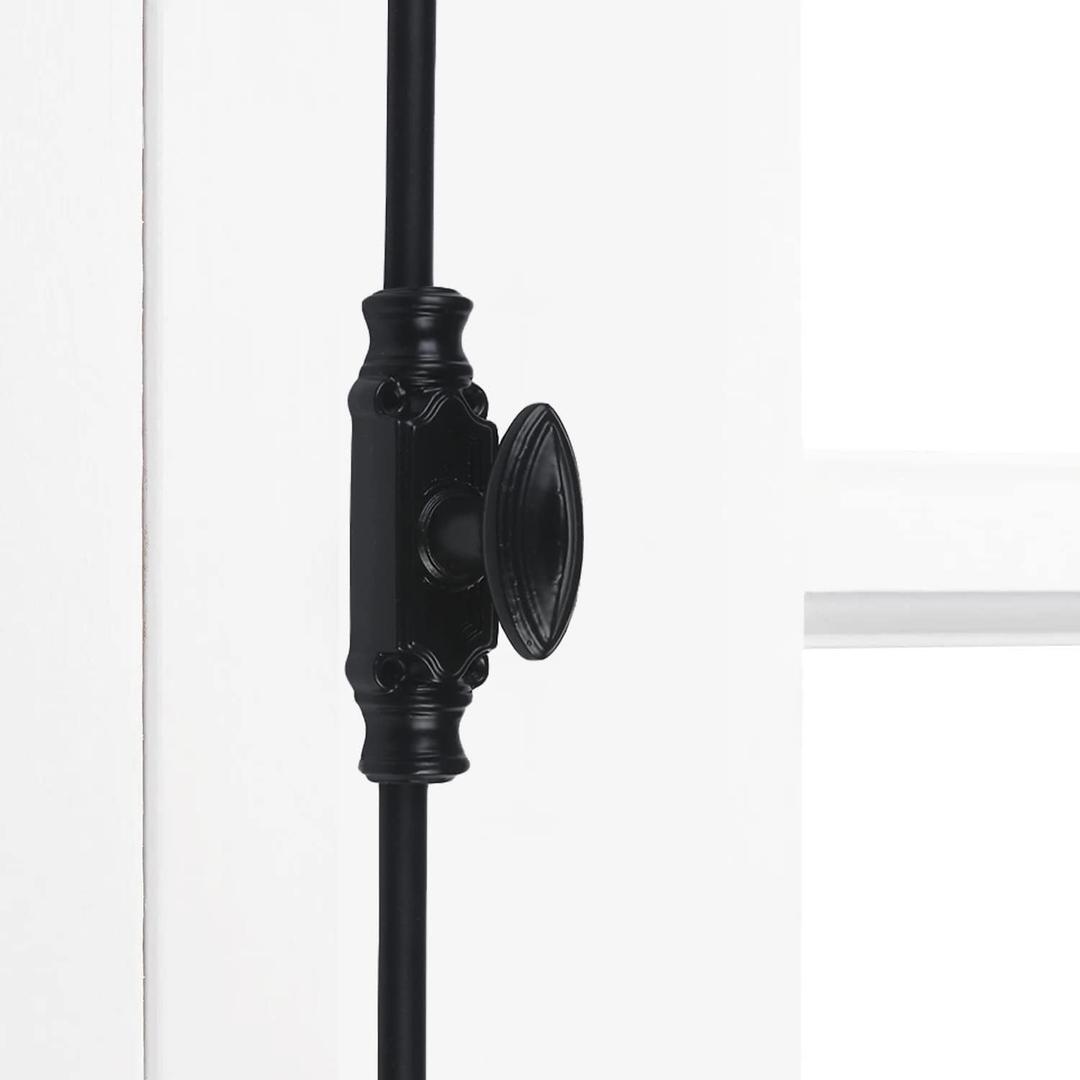A29 Hardware 6 Feet Cremone Bolt for Windows, Bolt Lock, Cast Iron Plain Style, Black Powder Coat Finish - Cremone Bolt Cabinet Hardware, Vintage and Stylish Home Decor