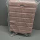 AnyZip Luggage PC ABS Hardside Lightweight Suitcase with 4 Universal Wheels TSA Lock Checked-Medium 24 Inch Pink
