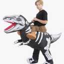 Inflatable Skeleton Dinosaur Costume Kids Boys Girls, Inflatable Blow Up Costume Riding Trex Dinosaur Costume Child, Inflatable Ride On Dinosaur Halloween Costume Children