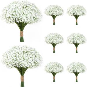 150 Pcs Babys Breath Artificial Flowers,White Baby Breath Flowers Artificial BulkReal Touch Faux Flowers Gypsophila for Wedding Party Bouquet Floral Arrangement Home Decor