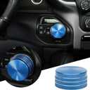 JWWY Gear Shift Shifter Switch Knob Transmission Gear Lever Gearstick Selector Knob Cover Trim for Dodge 2018-2024+ Dodge RAM 1500 Interior Accessories Special Editions, Blue Aluminum Alloy (universal)
