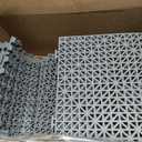 12 Pack 12" x 12" Interlocking Rubber Bathroom Flooring Tiles Non-Slip Splicing Waterproof Mat Modular Interlocking Cushion Mat for Drain, Deck, Pool, Patio, Balcony, Shower, Kitchen, Yard (Gray