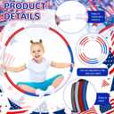 Sratte 12 Pcs Toy Hoop for Kid Detachable Adjustable Toy Hoop Colored Hoop Exercise Ring Plastic Circle for Kid Teen Gymnastics Dog Agility Equipment, Require Self Assembly(White, Blue, Red, 28 Inch)