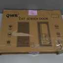 Upgraded Pet Screen Door,Fits Door Opening Size 34''x 83'',Thickened Cat Resistant Mesh Screen Door for Living Room,Kitchen,Bedroom,Cat Proof Screen with Zipper Closure.(U-Type,Black)