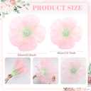 4 Pcs Wedding Giant Flowers Decorations 24 Inch 16 Inch 3D Large Silk Flowers Artificial Faux Floral Backdrop for Wedding Graduation Bridal Shower Party Supplies(Pink and Green Gradient)