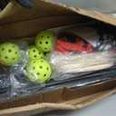 Pickleball Net for Driveway, Portable Pickleball Net System with Regualtion Size 22FT Pickle Ball Net, Outdoor Pickleballs, Carry Bag, Weather Resistant Metal Frame