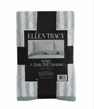 Ellen Tracy™ Stripe Single King Quilted Sham - Green 20X26 INCH