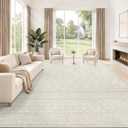 9x12 Area Rug For Living Room, Washable Gray Rugs Non Slip Low Pile