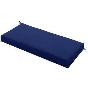 Outdoor Bench Cushion Waterproof 42"x18" – Fade-Resistant Patio Furniture Cushion with Ties for Porch Swing, Loveseat, or Indoor Bench Replacement, Navy Blue