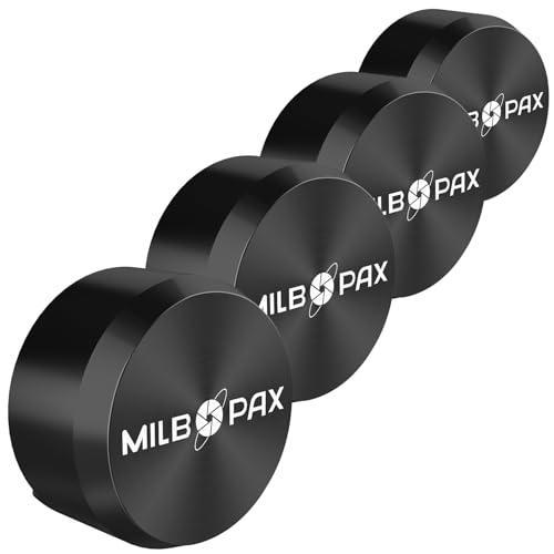 Trailer Door Lock – Keyed Alike Puck Locks for Trailers Trucks Vans Sheds, One-Click Lock Design, Heavy-Duty Shipping Container Lock (Black, 4 Pack, 12 Keys)