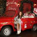 JOYIN 40PCS Christmas Car Refrigerator Decorations, 24 Bulb Light Reflective Magnets in 6 Color, 12 Wires Decals Ornaments and 4 Xmas Snowman Santa Elfish Elk Magnets Garage Decor Set for Holiday